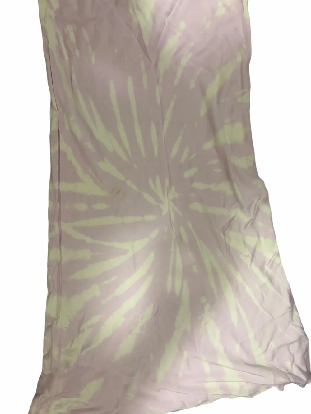 Women's Tie-Dye Midi Skirt in Pale Pink and Cream
